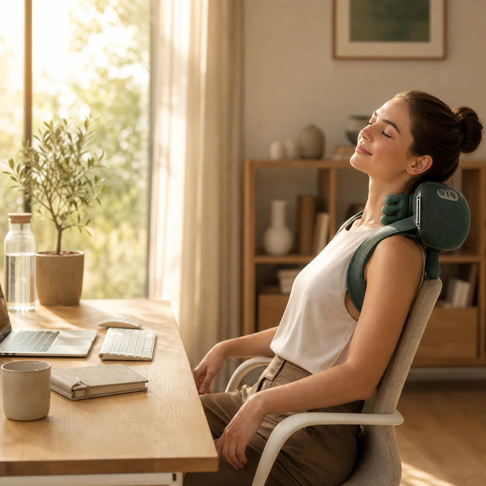 Neck & Shoulder Massager with Heat | Electric Shiatsu Relief